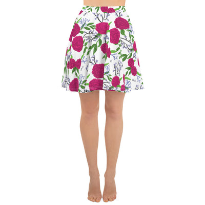 Vintage Muted Floral Skater Skirt 90s Mini Skirt Summer Mini Flounce Skirt  - Etsy Israel